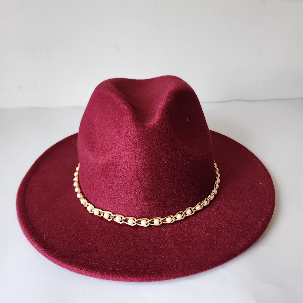 Marcus Adler Burgundy Fedora Hat
